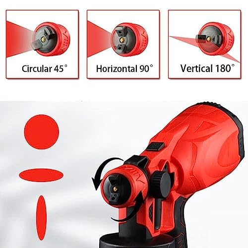Bezprzewodowy pistolet do malowania pod wysokim ciśnieniem, elektryczny pistolet do malowania o mocy 850 W z 4 dyszami i 2 akumulatorami, pojemnik na farbę 700 ml, przenośny automatyczny pistolet