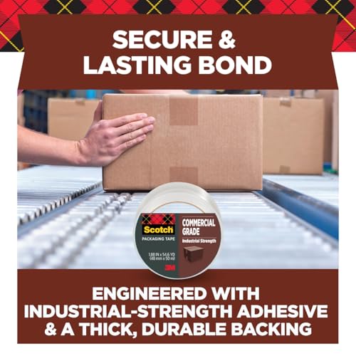 Scotch Commercial Grade Packing Tape, 1.88 in x 54.6 yd, 1 Disp. Roll - image 5