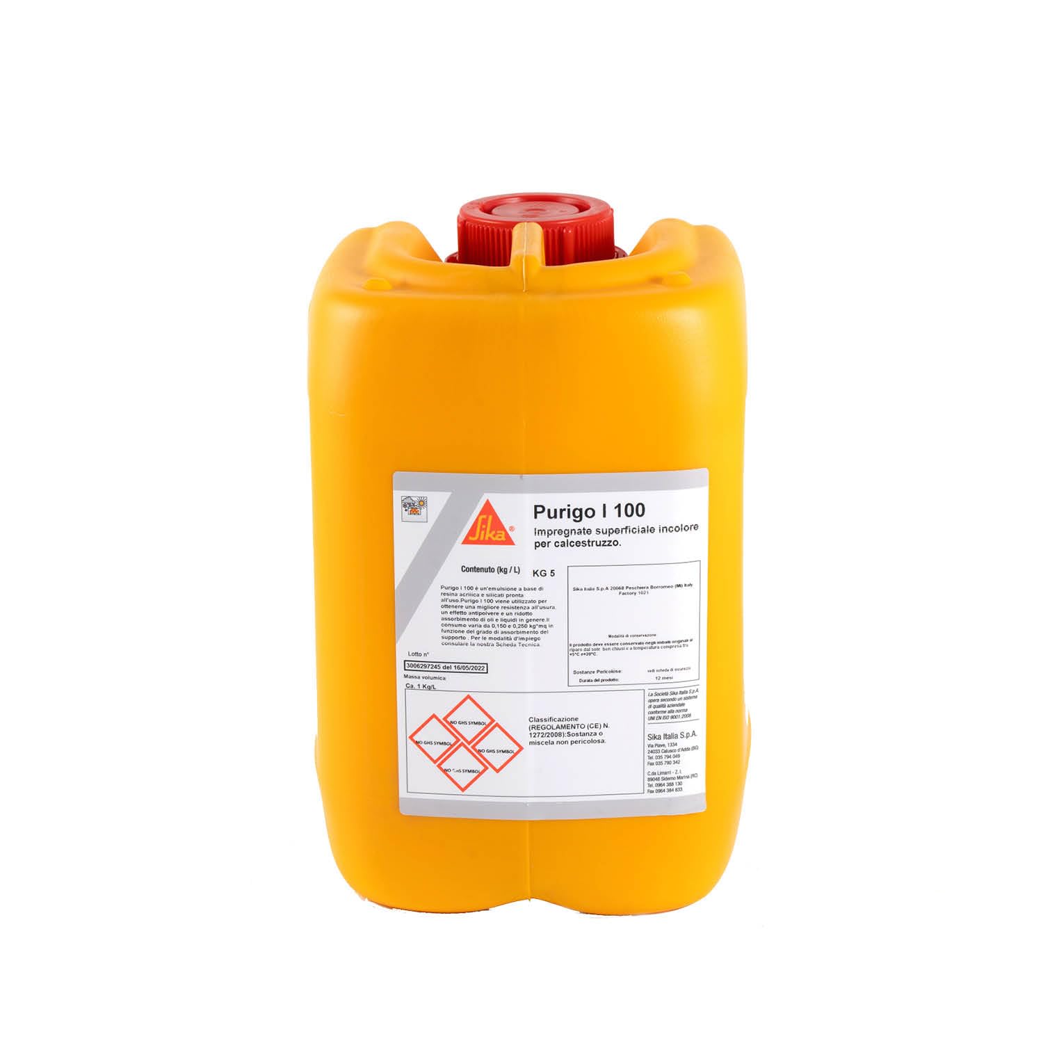 SIKA - Protettivo antipolvere per pavimenti - Purigo I-​100, Incolore - Formula a base acqua per garage e magazzini - Facile da applicare, rende le superfici resistenti e pulite - 5kg