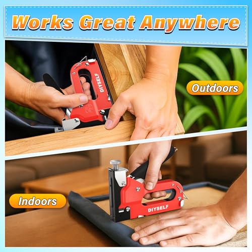 Image of DIYSELF 4-in-1 Stapler Heavy Duty, Staple Gun with 4000 Staples and Remover