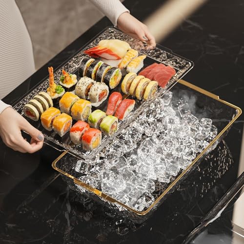Plateau de présentation alimentaire réutilisable pour buffets de fêtes et festivals