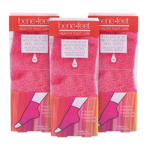 Benefeet Aloe Moisturizing Heel Socks 3 Pack