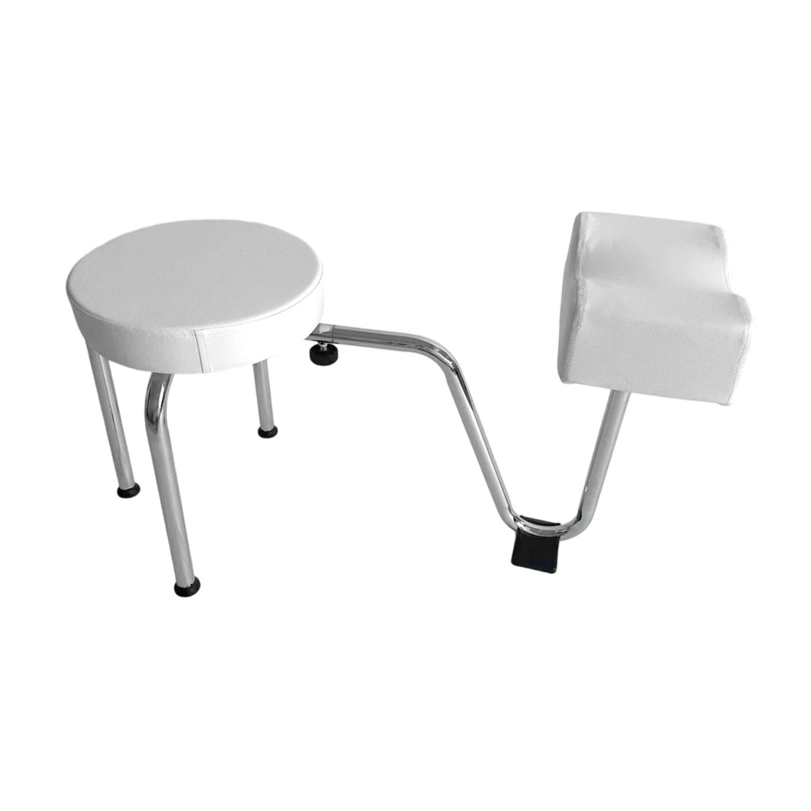 Reposapiés Ajustable para Manicura y Pedicura Silla de Estación con Soporte de Pie Metálico para Estudio-