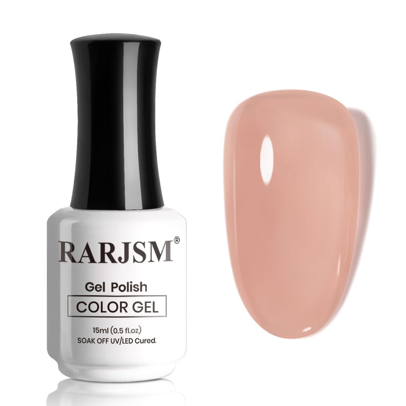 RARJSM Nude Gel Nail Polish Velvet Pink Neutral Skin Tone Sheer Jelly Gel Polish 1PC 15ml Single Bottle Cream Transparent Pink Nail Gelpolish Soak off