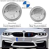 Fit for BMW Emblem Trunk and Hood,for BMW Emblem Logo Replacement 82mm + 74mm Fit for All Models BMW...
