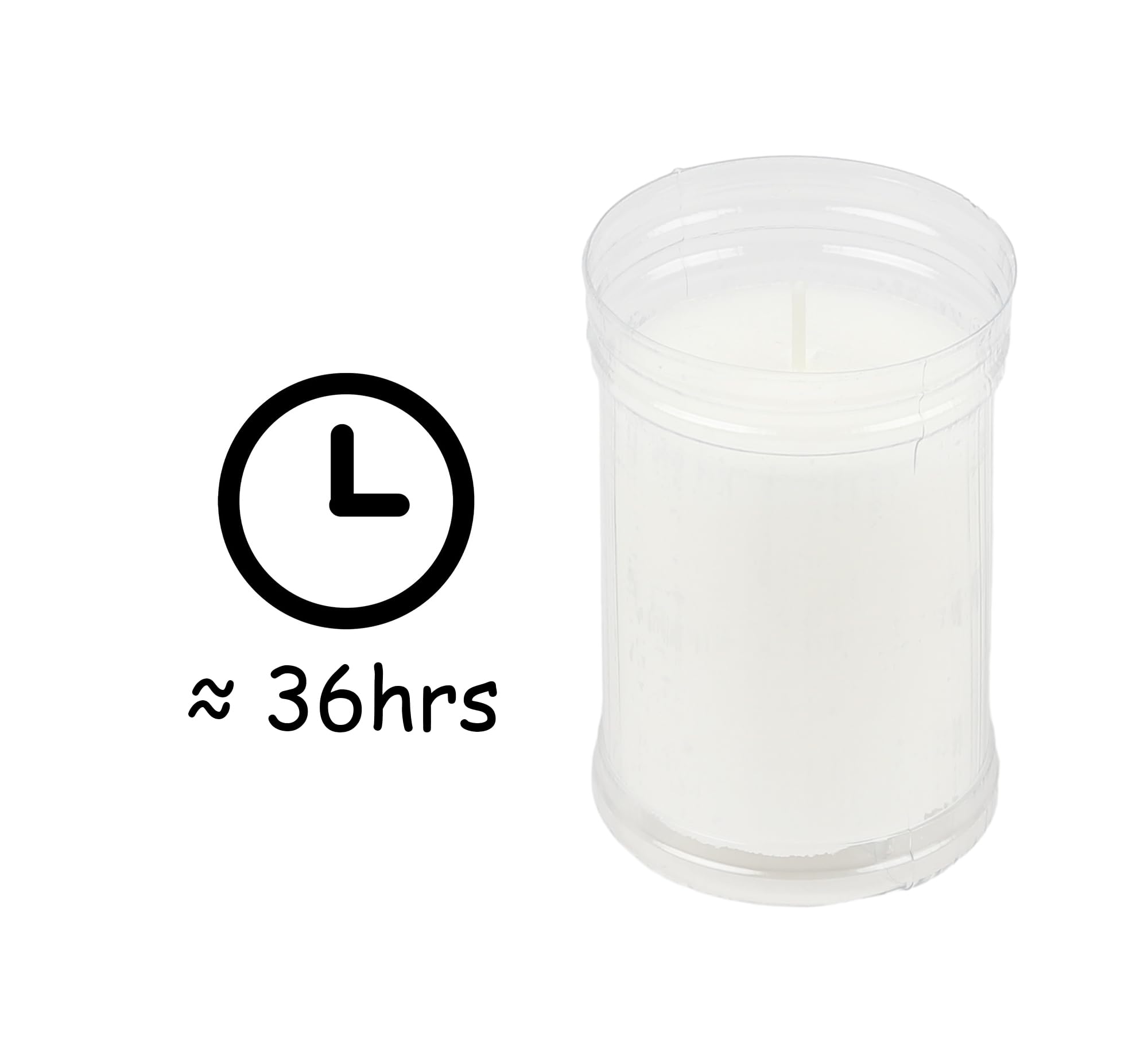Candele Votive Bianco per Rituali 9x6cm, Ceri Votive Lunga Durata 36 ore