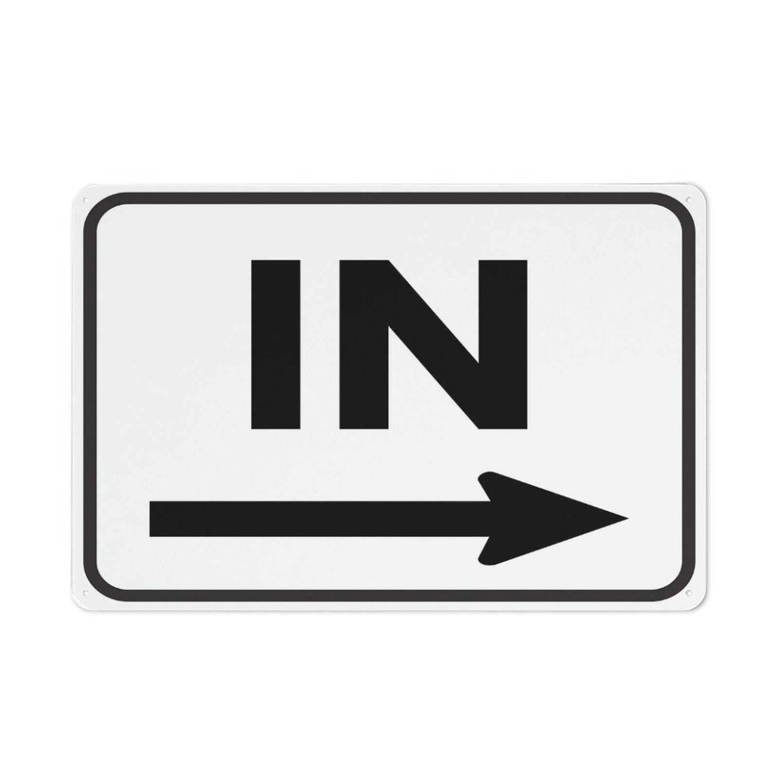 In (Right Arrow) Sign 12X8 Inch Tin Sign Great For Garden And Yard Wall Decor