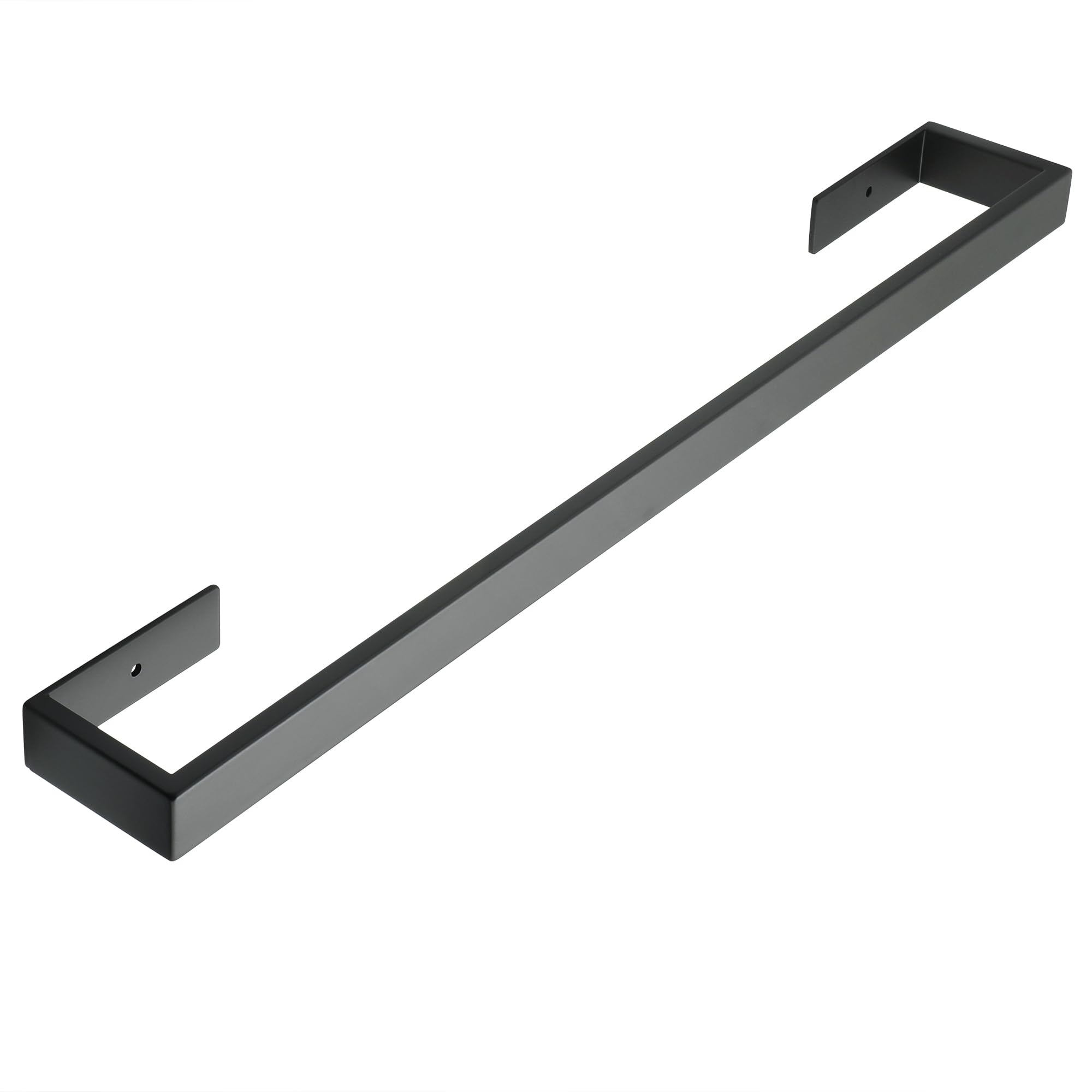 Porte-serviettes anti-rouille noir mat 61 cm en acier inoxydable pour salle de bain