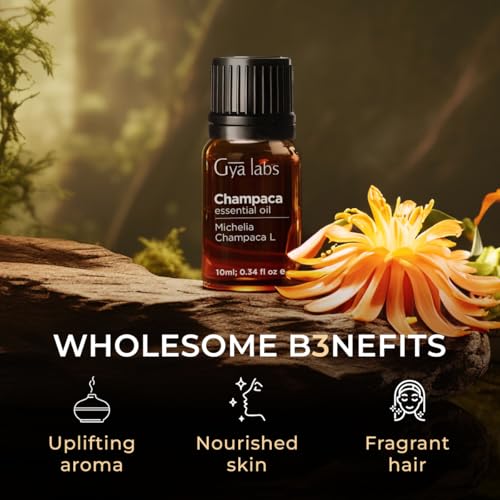 Image of 100% Pure Champaca Essential Oil for Diffuser - 0.34 Fl Oz - Champaca Oil for Hair, Skin, Diffuser, Aromatherapy & DIY Candle Making Scent