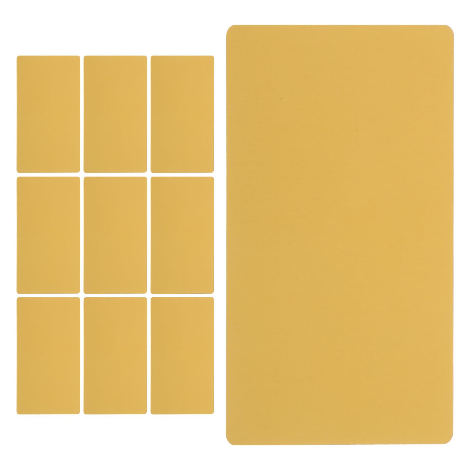 Cartes de Visite Vierges en Alliage d'Aluminium 86X54X021 MM Lot de 200 Plaques Métalliques Dorées Ultra-Fines Support pour Gravure Laser Professionnelle et Étiquettes
