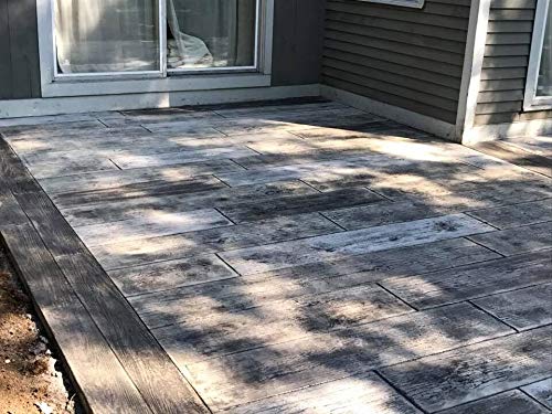 Centennial Plank Concrete Stamp Set By Walttools | Vintage Wood Slab, Sturdy Polyurethane Texturing Mats, Decorative Realistic Lumber Detail (7 Piece) #TOP2