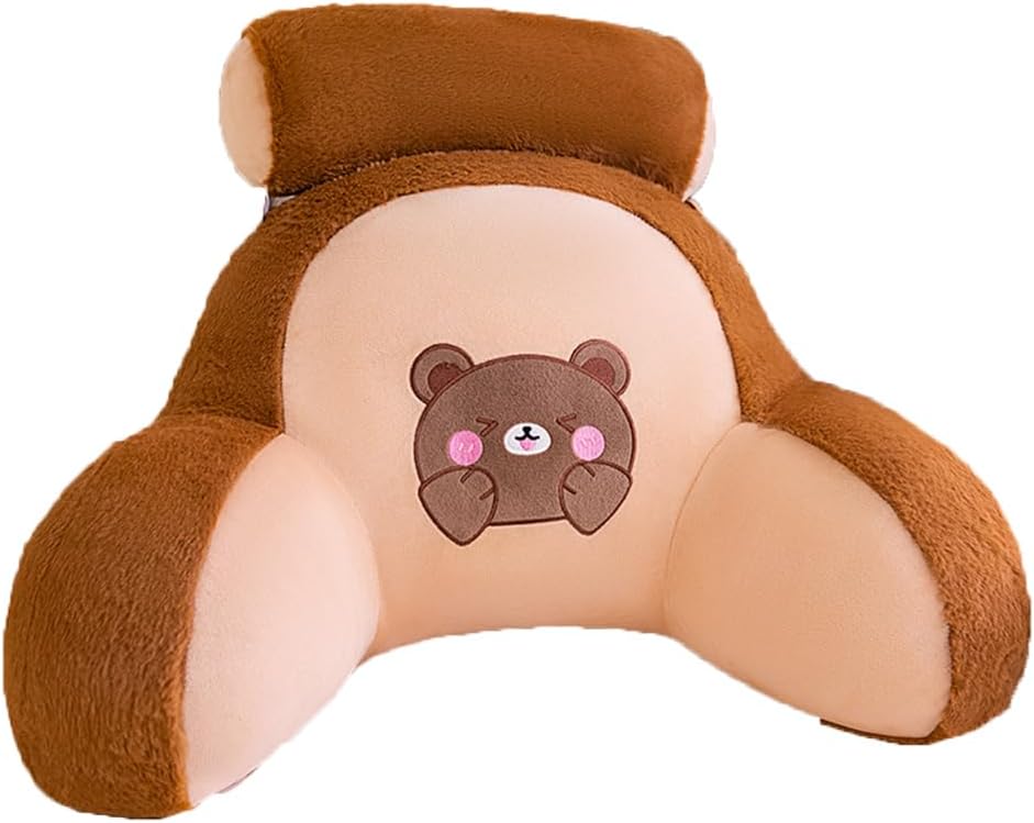 Tingting's Dream Office Cute Lumbar Support Pillows Soft Cartoon Plush Waist Pillow Sofa Lumbar Back Cushion Bed Rest Reading Pillow (Light Green, 60×40CM/23.6"×15.7")