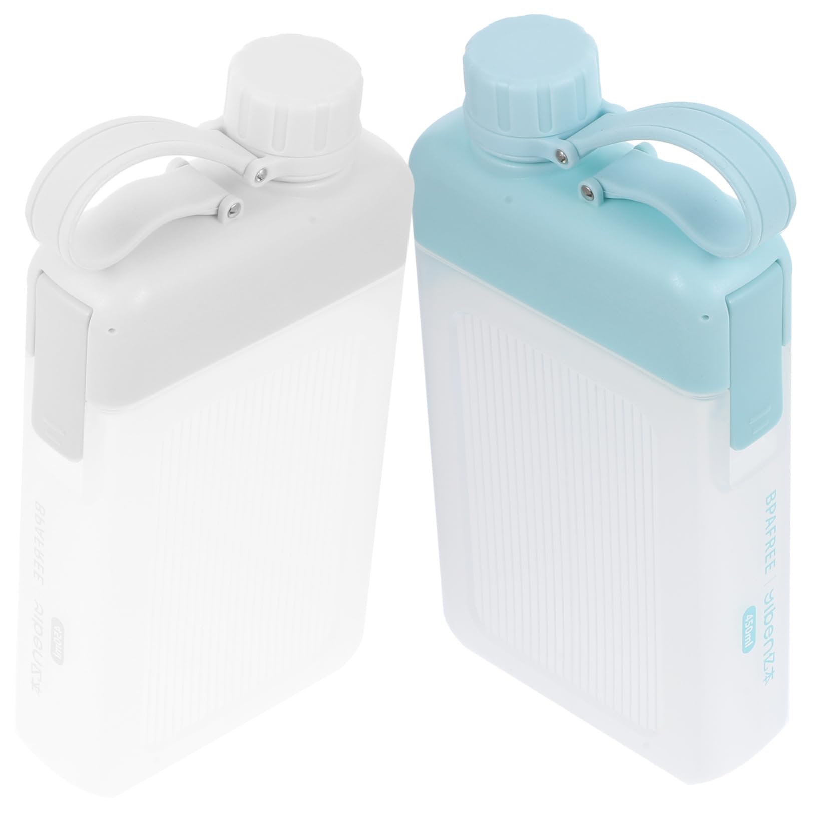Gourde plate étanche et légère OUNONA bouteille fine anti-fuite lot de 2