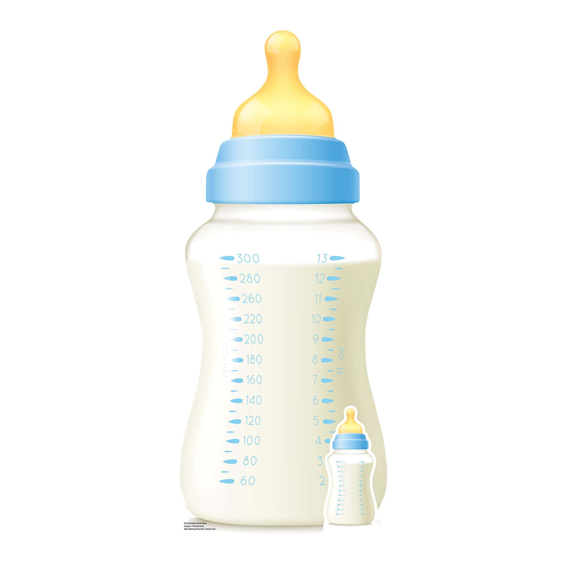 Star Cutouts SC4358 Baby Bottle Blue Cardboard Cutout with Mini – Baby Shower Decoration, Gender Reveal Prop & Party Décor