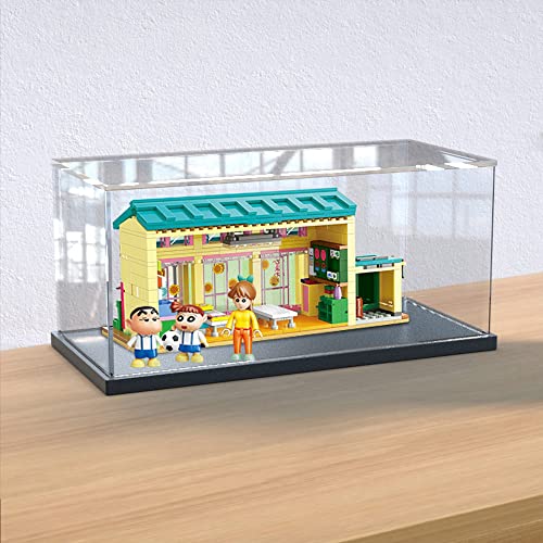 ACRLIE Vitrine pour Collection, Boîte Acrylique Boîte Plexiglas de Rangement Cube Transparente pour Figurines, Vitrine Comptoir pour Salon, Présentoir Anti-poussière avec Base et Bande Lumineuse - Image 4