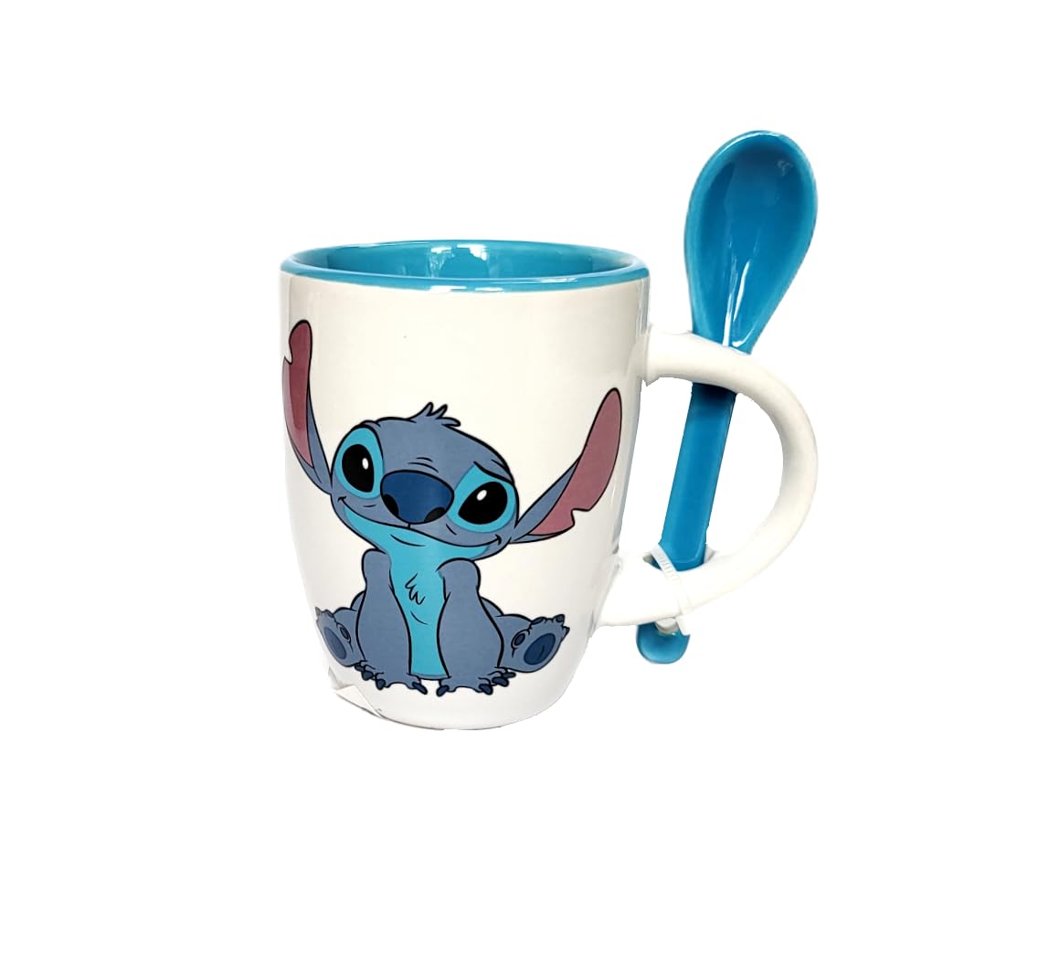 Disney Lilo & Stitch Espresso Cup with Spoon | BPA-Free Small Coffee Cup For Espresso | Caffeine, Beverages, Home & Kitchen Essentials | Cute Gifts and Collectibles