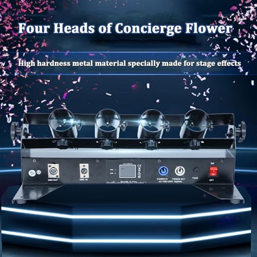 Lanceur de confettis électrique à 4 coups avec télécommande pour scènes