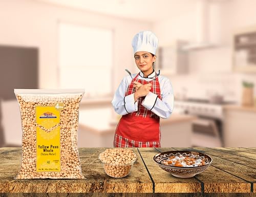 Rani Yellow Peas Whole, Dried (Vatana, Matar) 64oz (4lbs) 1.81kg Bulk ~ All Natural | Vegan | Gluten Friendly | Kosher | Product of USA
