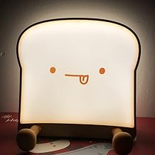 LETOUR Bedside Lamp, Cute, Toastlight, Night Light, 1,200 mAh, USB Charging, Table Lamp, Nursing Light, Brightness Adjustment, LED Light, Smartphone Stand Function, Indirect Lighting, LED Lantern,