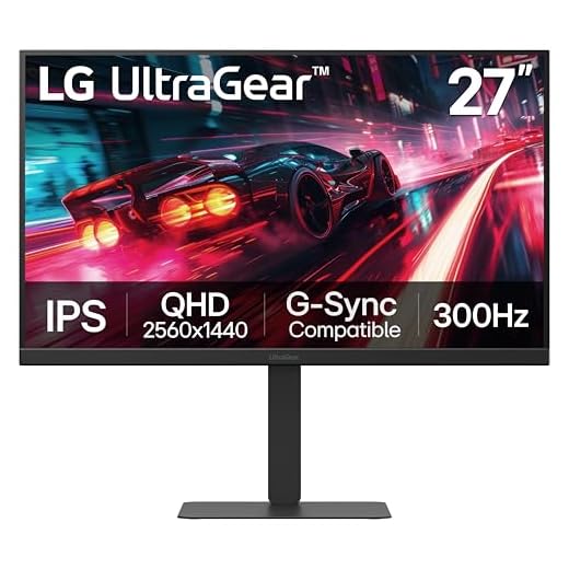 LG 27G640A-B 27-inch Ultragear QHD (2560 x 1440) IPS Gaming Monitor, 300Hz, 1ms, NVIDIA G-Sync, AMD FreeSync Premium, VESA DisplayHDR 400, HDMI 2.1, USB Type-C, Tilt/Height/Swivel/Pivot Stand, Black