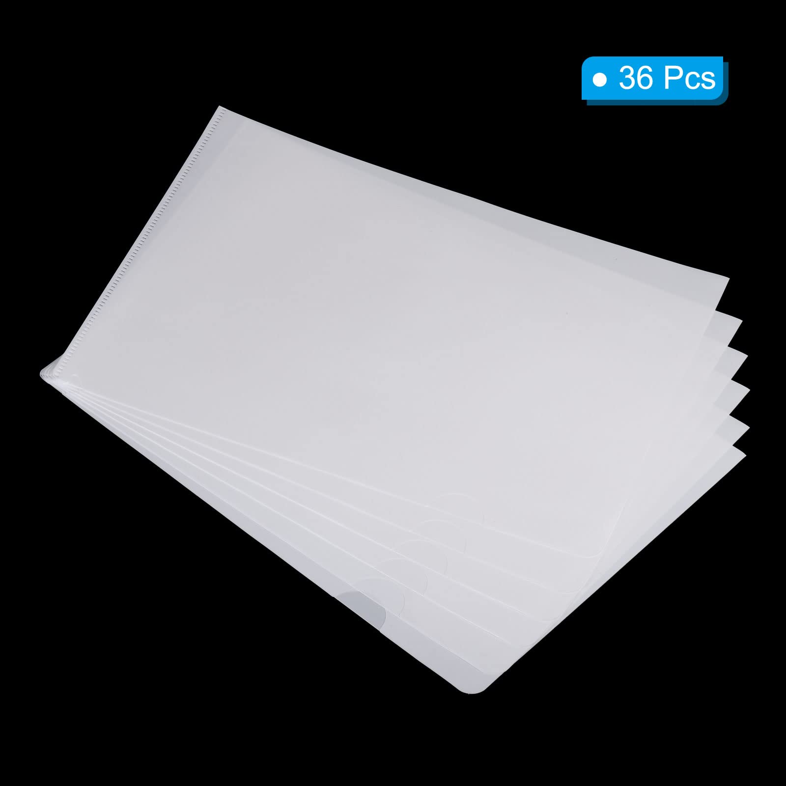 PATIKIL 36 Paquet L Type Chemises A4 Document Chemise Classeur Blanc