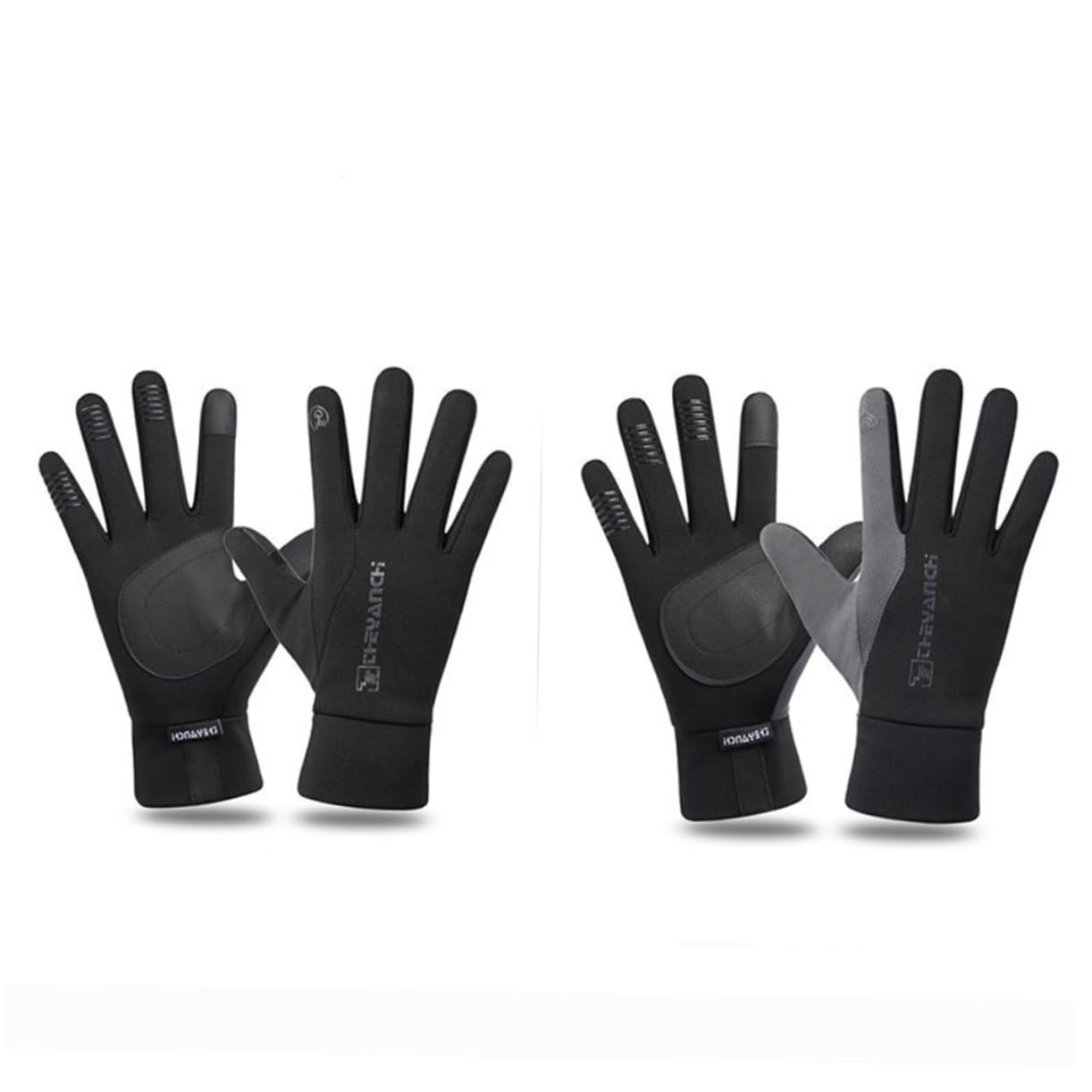 Toddmomy 1Pair Winter Riding Gloves Touch Screen Cycling Gloves Non Slip Windproof All Finger Design for Bicycling XL Black for Outdoor Activities