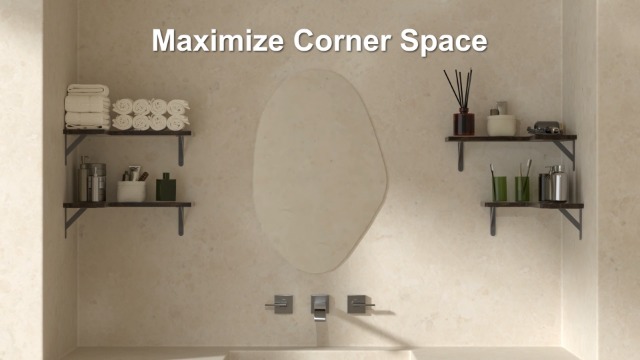 Amazon.com: Amada HOMEFURNISHING Corner Floating Shelves, Set of 4