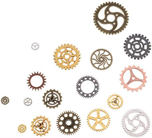 Steampunk Zahnräder 100g Set | Vintage Metall Anhänger Für DIY Schmuck & Deko | Bastelzubehör Industrial Style