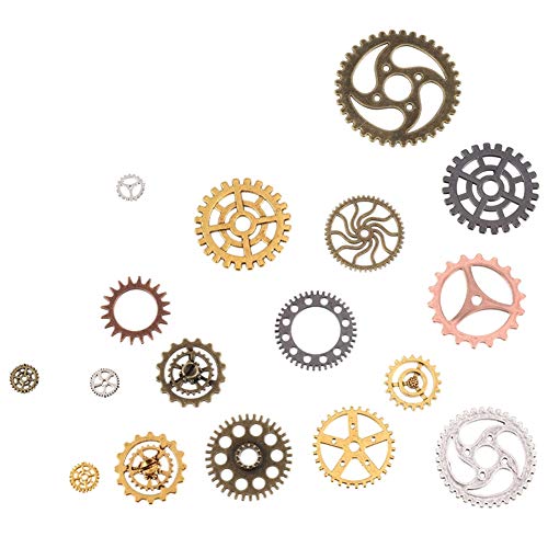 iufvbgxdh Jewelry Cogs 100 Grams Assorted Antique Steampunk Gears Charms Cogs, for Jewelry Making Accessory & Crafting, Mixed Colors steampunk buy now online