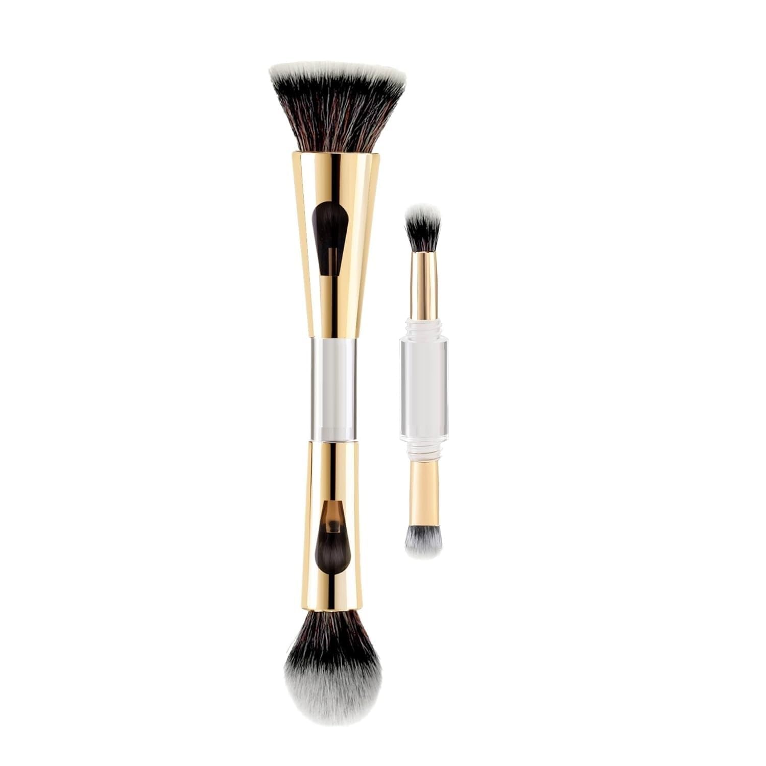 4-in-1 Travel Makeup Brush Set, Foundation Brush, Powder Brush, Eyeshadow Blending Brush-image-32