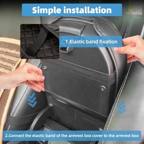 Image of Center Console Armrest Cover for Toyota RAV4 2019 2020 2021 2022 2023 2024 2025 Fully Covered Anti-Scratch Protector Interior Accessories