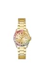 Gold-Tone Multicolored Analog Watch