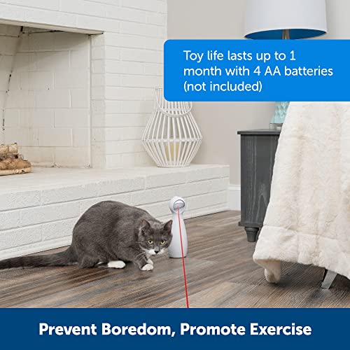 Petsafe Bolt - Automatic Cat Laser Toy - Interactive - Relieves Anxiety & Boredom - Bug-Like Laser Pattern Keeps Them Entertained - Hands-Free Play - Auto Shut Off Prevents Overstimulation White Small #TOP5