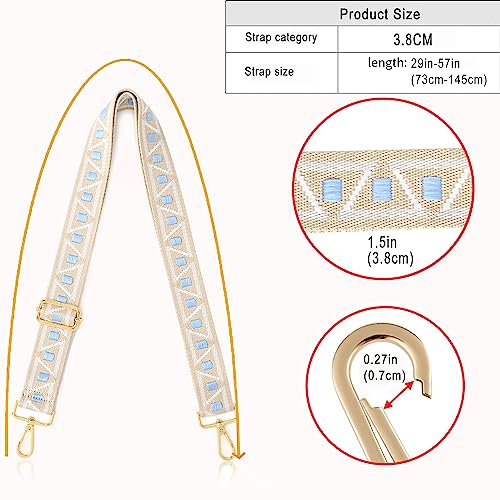 Image of Purse Strap Wide Replacement Crossbody Strap Handbag Guitar Strap Purse Shoulder Strap Adjustable
