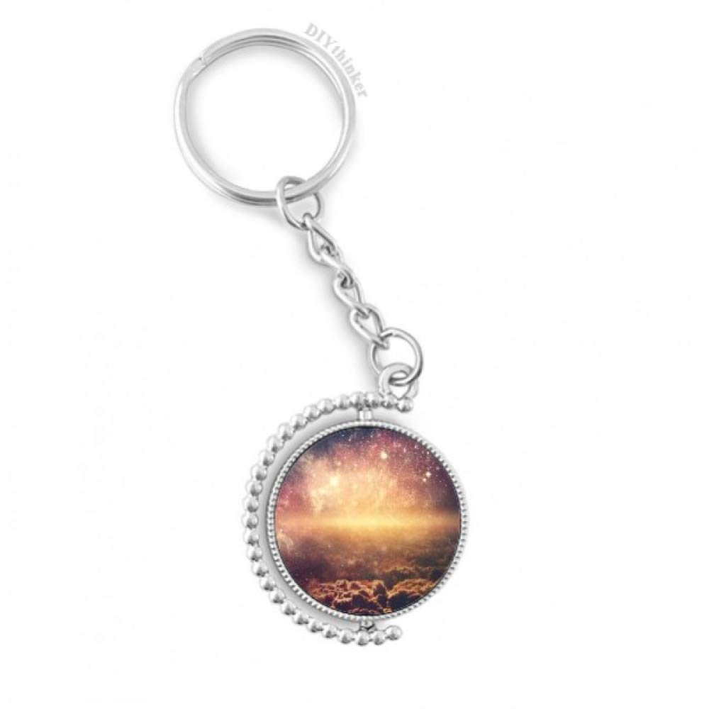 Anneau porte-clés rotatif nébuleuse spatiale multicolore, le cadeau idéal pour astronomes