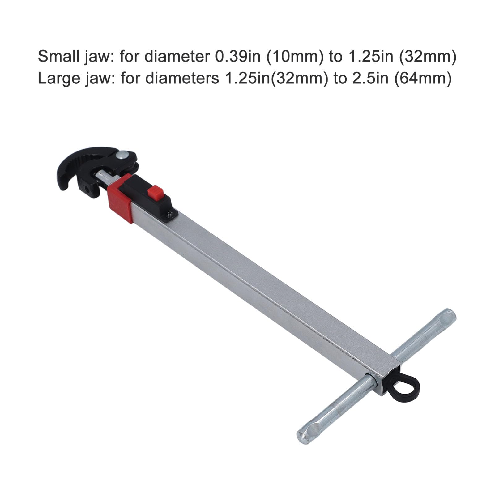 Basin Wrench 250mm | High Carbon Steel 180° Dual Heads Spring Loaded Jaw | Sink Spanner for Tight Spaces/Faucets/Plumbing | 10mm - 64mm Nut Range