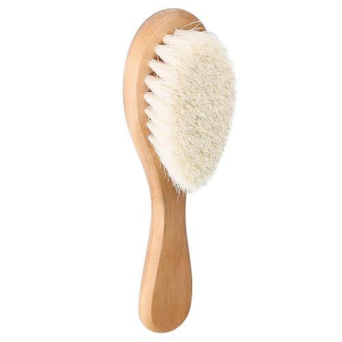Miniatura 1 de con mango de madera cepillo de peine de bebé, peine de pelo de cabra, masaje de pelo para el hogar