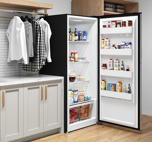 Image of KoolMore 21 cu. ft. Upright Convertible Freezer /Refrigerator, 2-in-1 Appliance, Great Storage for Fresh or Frozen Food and Drinks with Clear Shelves and Drawers in Silver