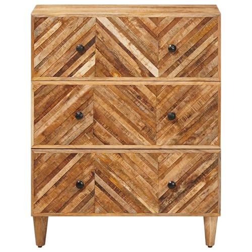 Aparador marrón de madera de mango 60x33.5x75 cm para salón 5