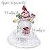 BANBERRY DESIGNS Snowman Light Up Color Changing Christmas Decoration - Snow Man with Red Hat & Packages - LED Figurine - Tabletop Xmas Décor - 5 1/2