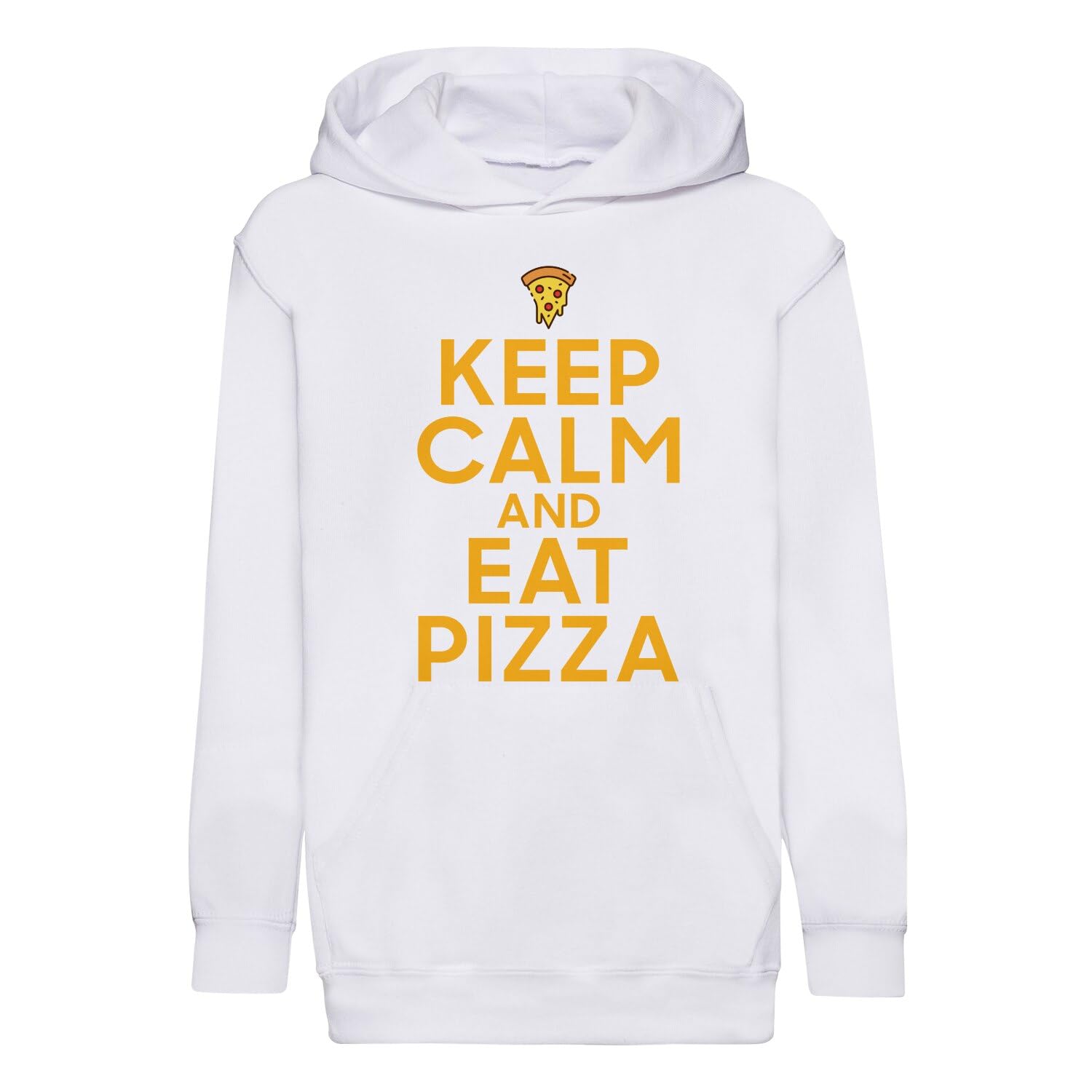 Sweat à capuche enfant Keep Calm pizza premium chaud et doux