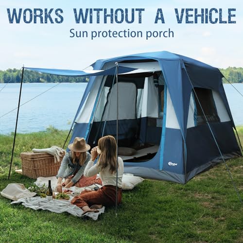 image for Portal 5-Person SUV Tent with Porch, 2-in-1 Car Camping Tent, Water-Re