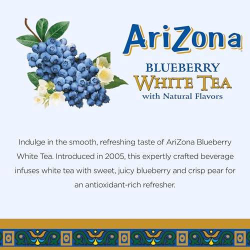 Image of AriZona Blueberry White Tea - Big Can, 22 Fl Oz (12 Pack)