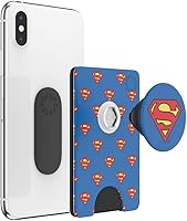 Vista 3 de PopSockets Billetera para teléfono con agarre expansible, soporte para tarjetas de teléfono, DC Comics