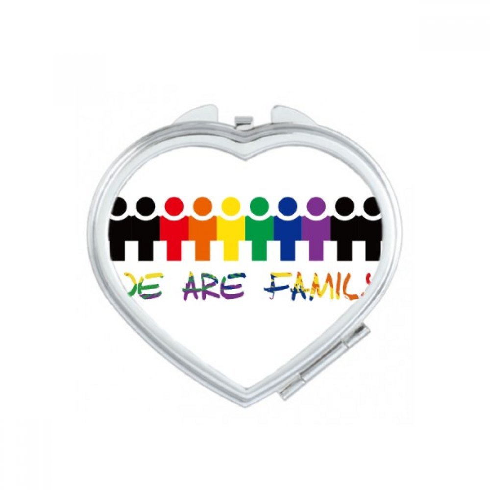 Miroir compact LGBT petit miroir de poche portable et mignon multicolore