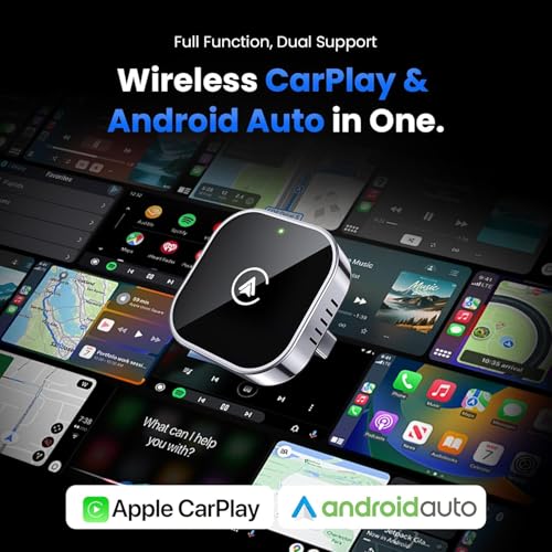 Image of TMY 2026 Upgraded Mini Wireless CarPlay & Android Auto Adapter, 2-in-1 CarPlay DonglePlug & Play Wireless CarPlay Adapter with USB /USB-C Port (TMY49)