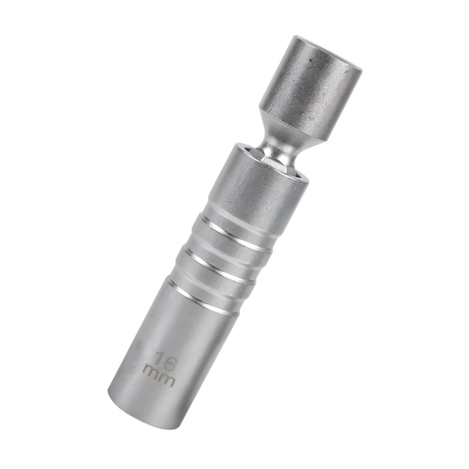 Llave para Bujías Adaptador Enchufe 16mm Llave Magnética Flexible Herramientas Reparación Automóviles Compatible con Bujía Giratoria Flexible