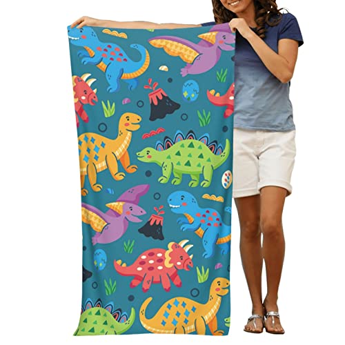 Comfar Dinosaur Beach Towels For Boys Kids Beach Towels Bulk Toddler Beach Towels For Travel Pool Personalized Beach Towels For Kids Microfiber Beach Towels Oversized Clearance Quick Dry Beach Towel 30"X 60 Inch thumb #4