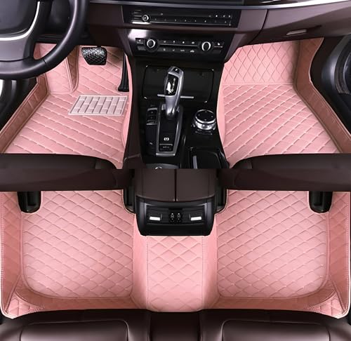OVINIX Artificial Leather Car Floor Mats for 2020-2024 Buick Encore GX- Tailored, All-Weather,Easy to Clean， Premium Interior Protection (Pink)