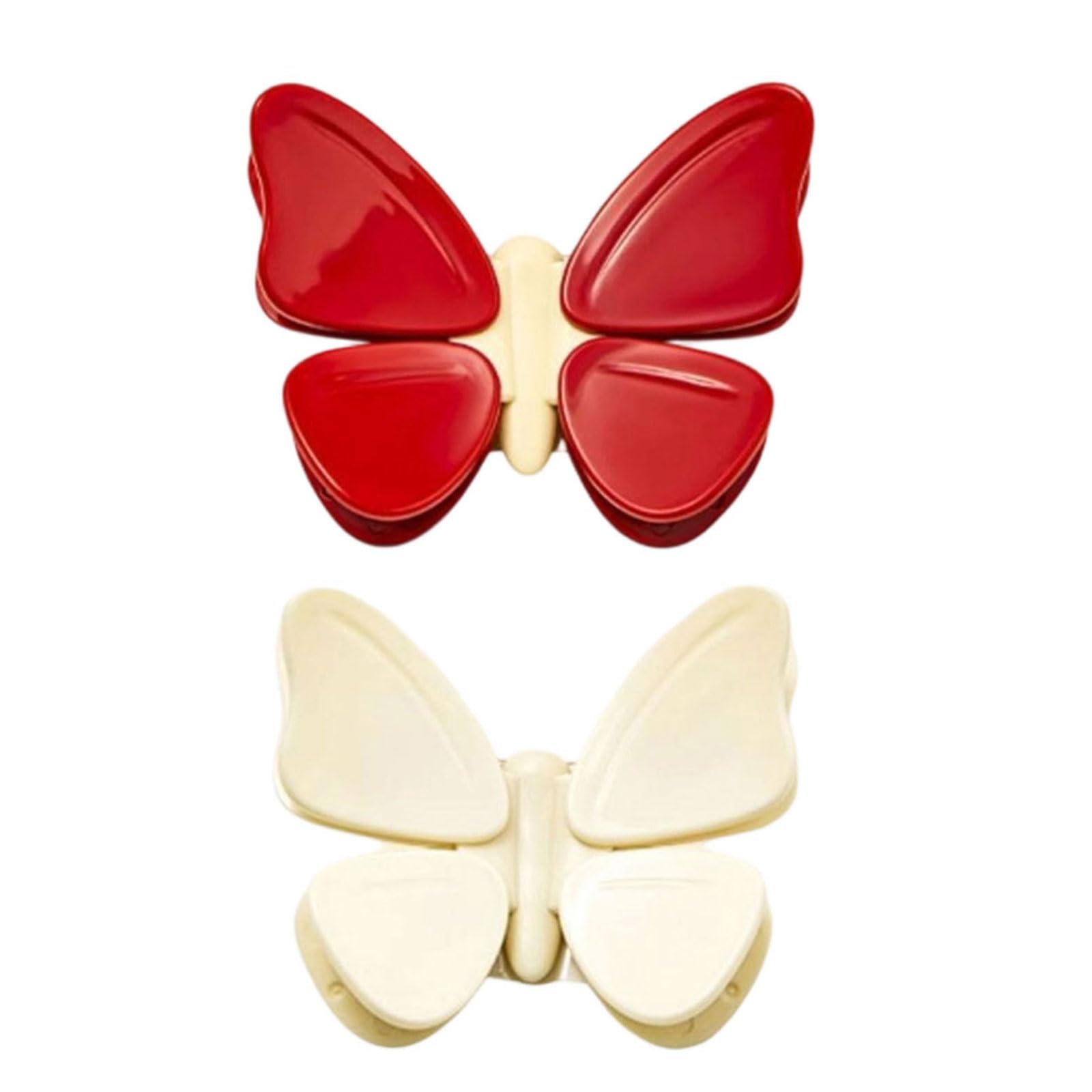 Linvimia Red White Bag Clips, Strong Seal For Storage, Kitchen Refrigerator Decoration Abs Accessories Food Storage Butterfly Clips